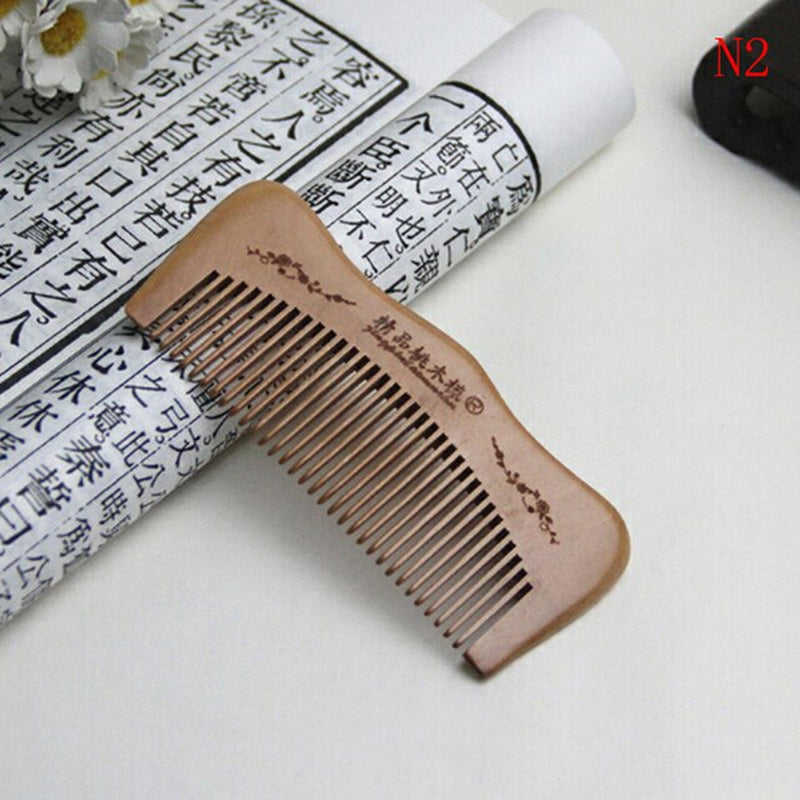 "Revitalize Your Hair with Our Natural Ebony Anti-Static Massage Comb - Portable, Wide-Toothed, and Made from Solid Wood!"